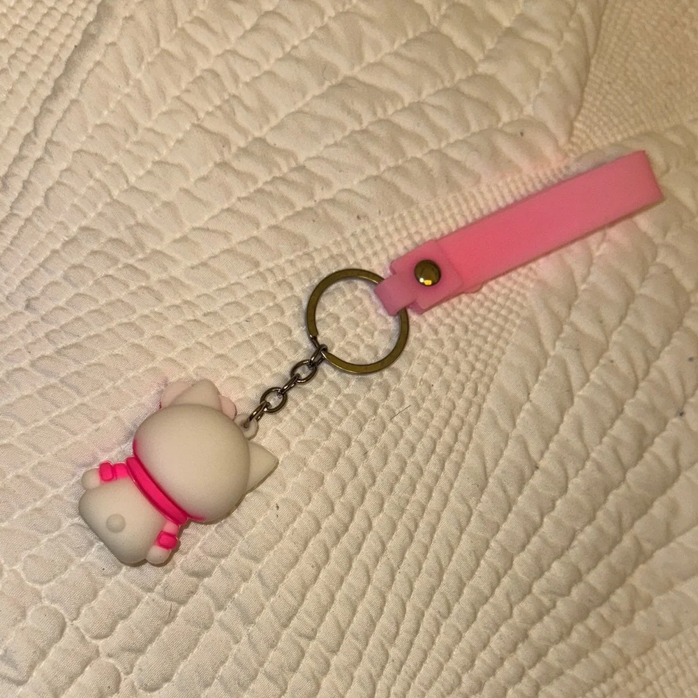 Hello Kitty Keychain with Pink Accents